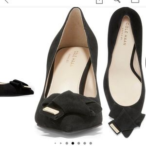 Cole Haan INA Black Suede Pumps size 7.5